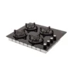 186324-1600-1600 ESTUFA DE EMPOTRAR CRISTAL NEGRO 60X51CM HIERRO FUNDIDO GAS NATURAL.