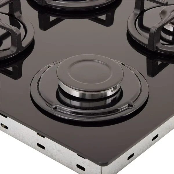 186330-1600-1600 ESTUFA DE EMPOTRAR CRISTAL NEGRO 60X51CM HIERRO FUNDIDO GAS NATURAL.