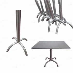 BASE MESA ARAÑA 4 PATAS EN ACERO INOX. 304L