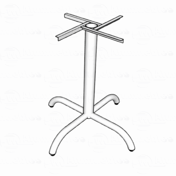 BASE MESA ARAÑA 4 PATAS EN ACERO INOX. 304L