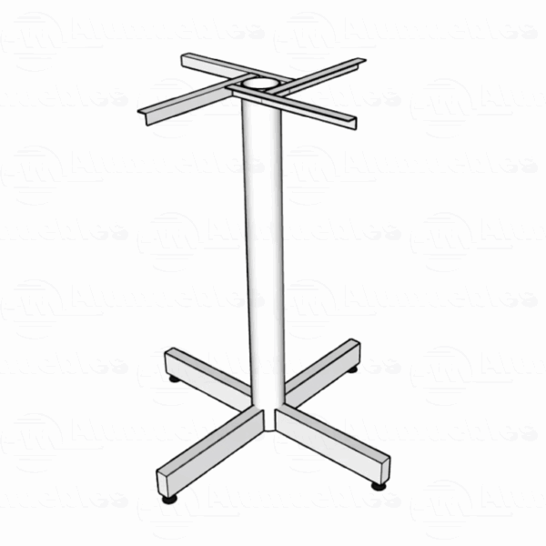 BASE MESA CLASICA 4 PATAS EN HR/ACERO INOX. 304L