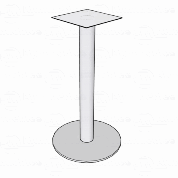 BASE MESA EN ACERO INOX. 304L RED/CUA
