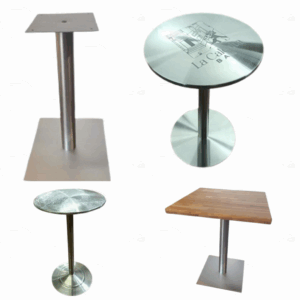 BASE MESA EN ACERO INOX. 304L RED/CUA