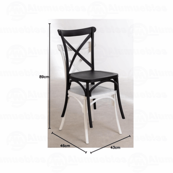 SILLA PLASTICA CROSS BACK