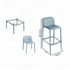 SILLA LECCO PARA BARRA – 2 ALTURAS