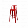 TABURETE METÁLICO TOLIX CON ESPALDAR ASIENTO EN MADERA