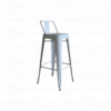TABURETE METÁLICO TOLIX CON ESPALDAR ASIENTO EN MADERA